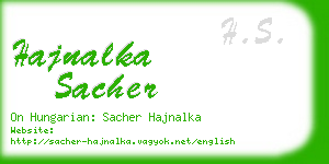 hajnalka sacher business card